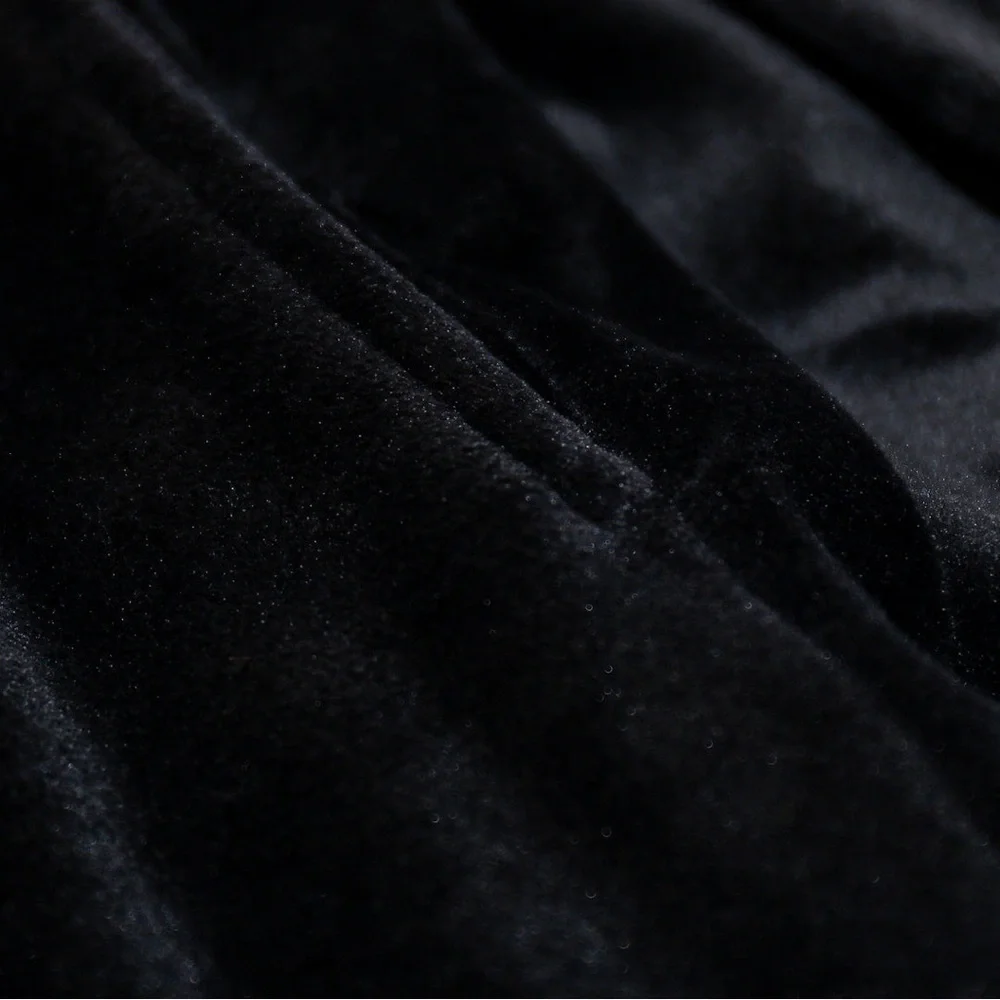 NWOT Sacre Solei Velour Track Pants in Black Size M